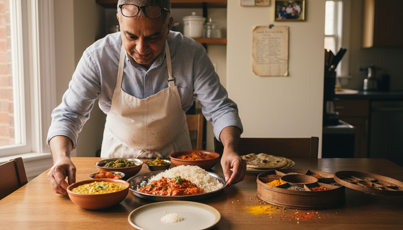 Indian chef preparing antioxidant-rich meal